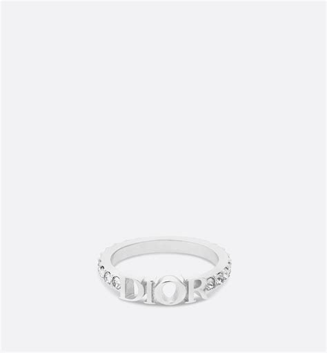 dior ring silver|dior block letter ring.